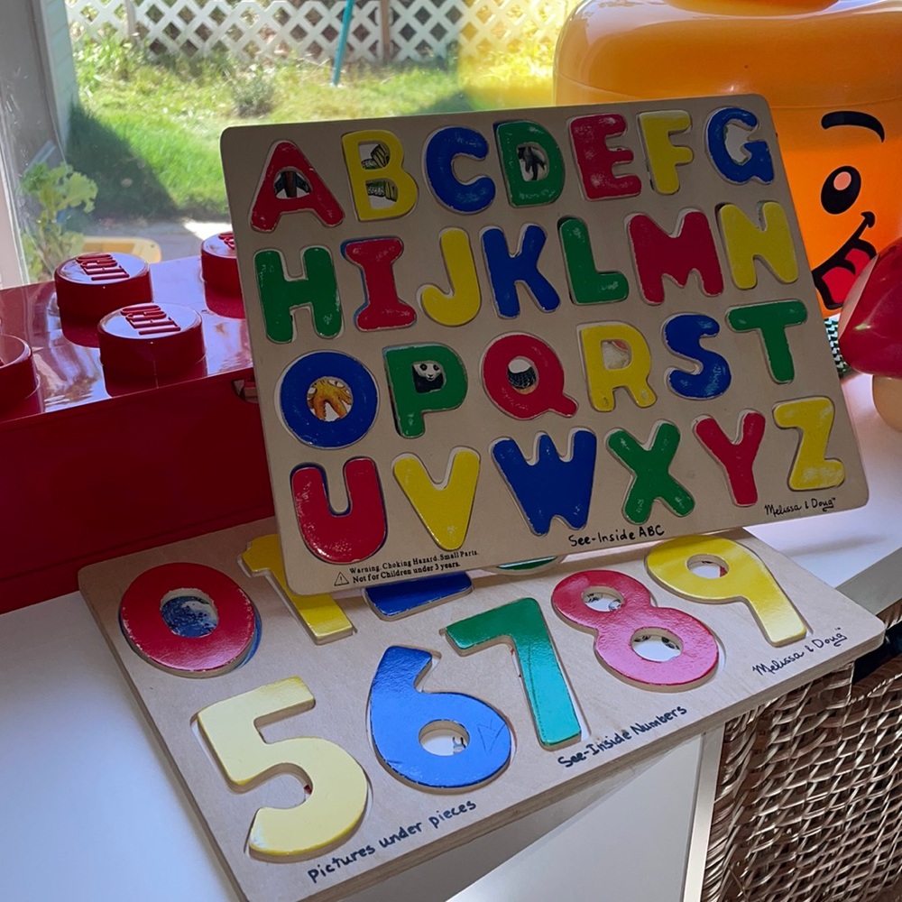 🧩 Melissa & Doug ABC/123 Wooden Puzzles